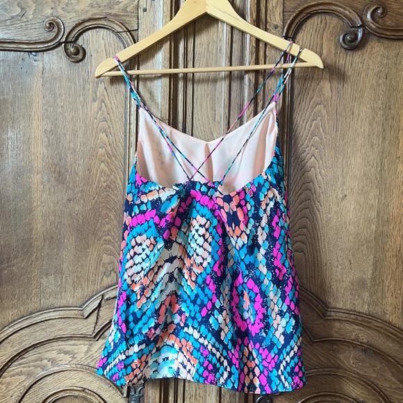 Alice & Trixie Silk Top Multicolor Reptile Print - Picture 8 of 12
